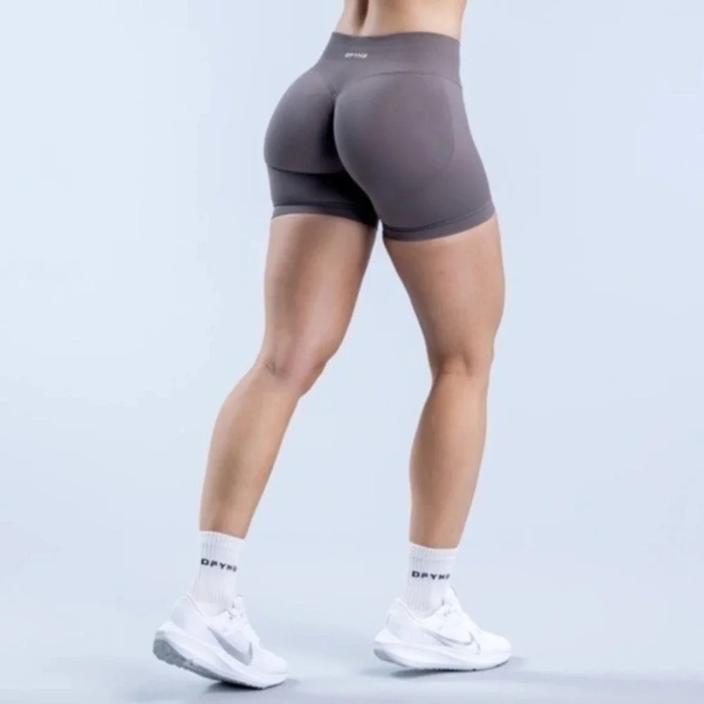 Dhame High-Rise Gray Athletic Shorts for Women